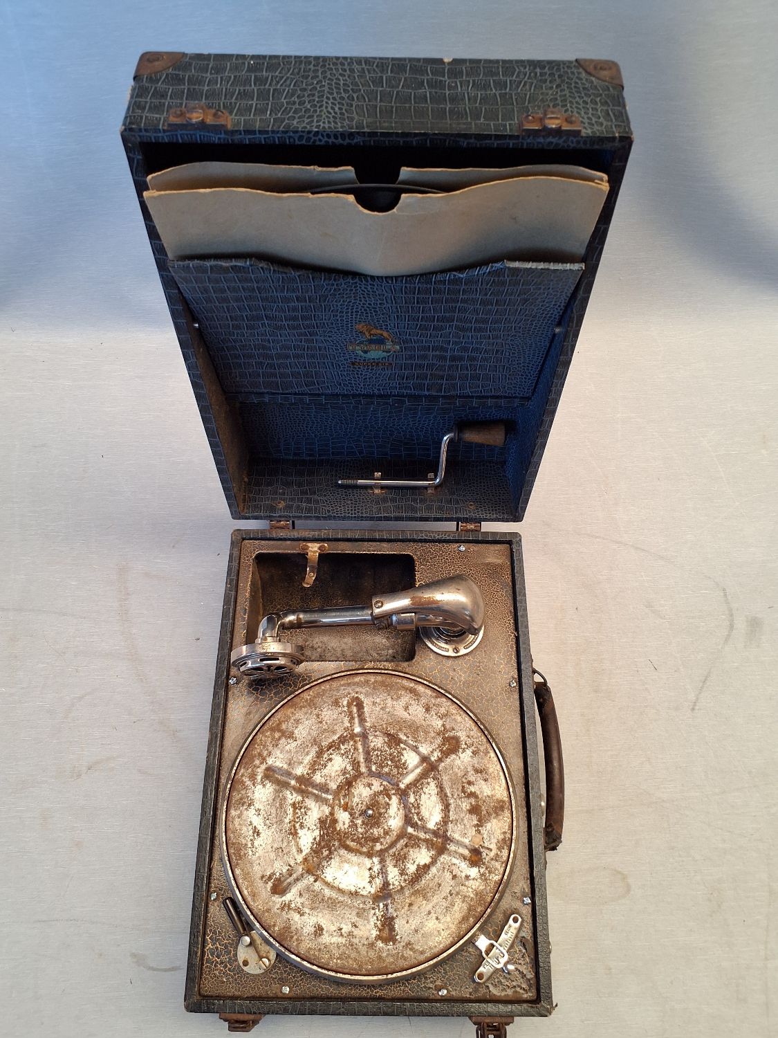 Vintage Rejsegrammefon Spiller